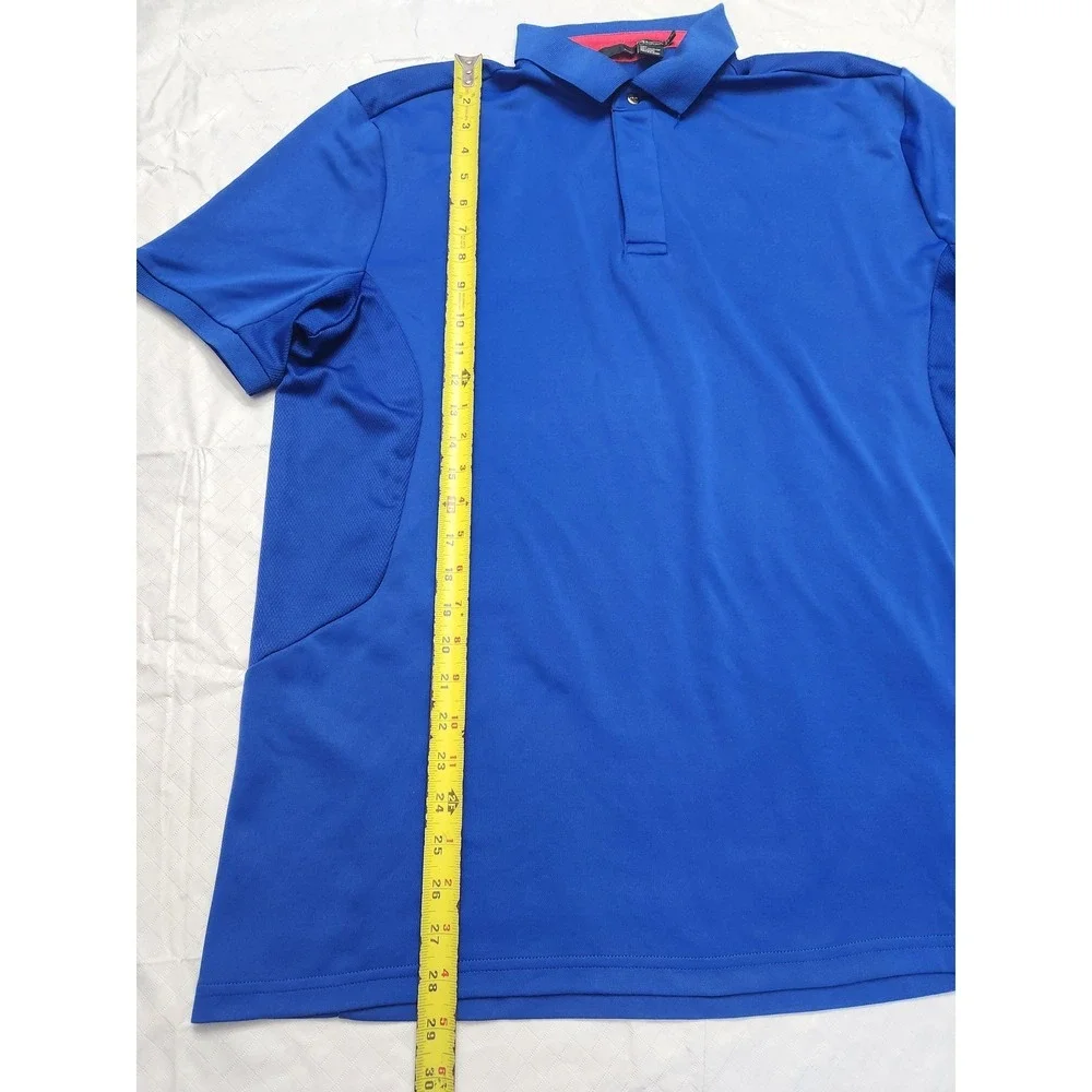 RLX Ralph‎ Lauren Polo Shirt Mens XL Blue Solid Golf Performance Jersey Stretch